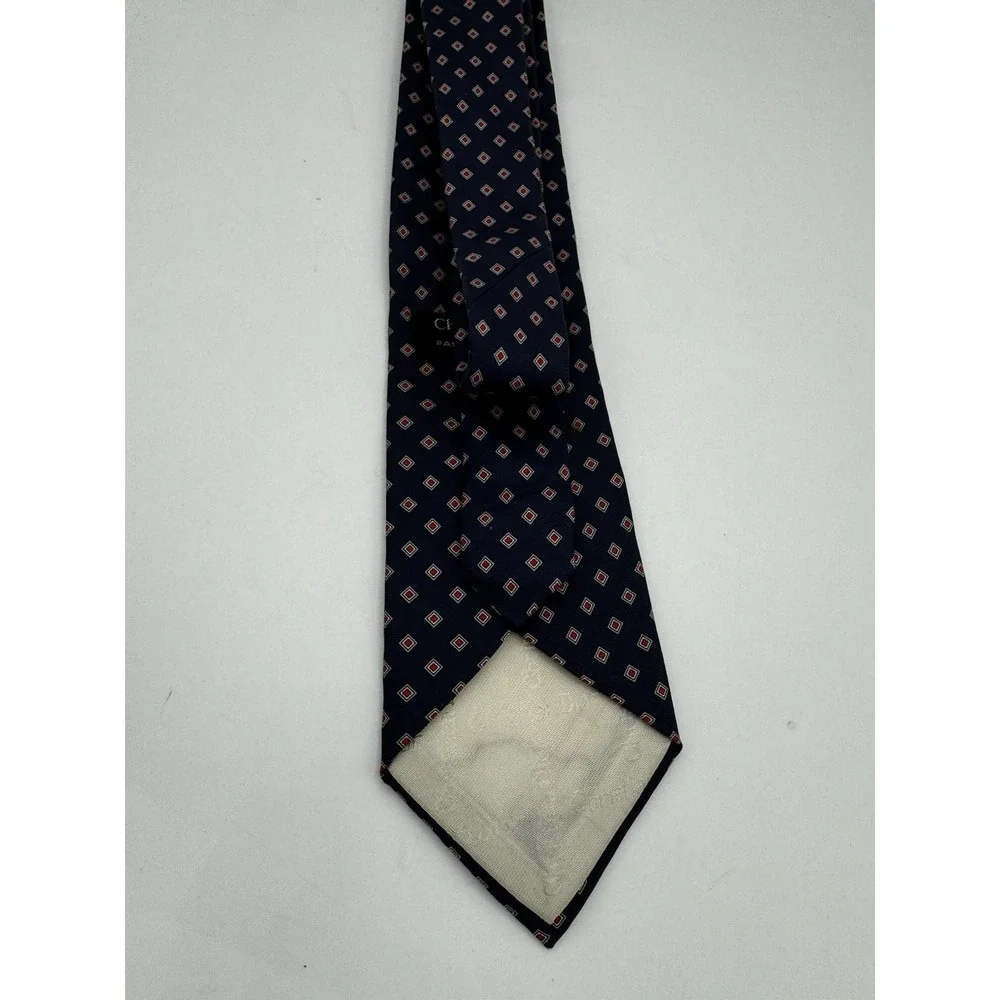 Christian Dior Men's 100% Silk Made In The USA Of Imported Fabric Navy Blue A2